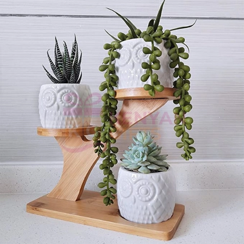 White Modern Decorative Ceramic Flower Planter Plant Pot