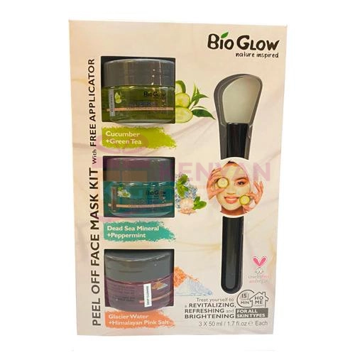 Bio Glow Peel Off Face Mask - Cucumber & Green tea , Dead Sea Mineral & Pink Salt kenyangifts.com