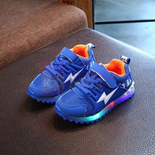 Breathable LED Light Up Flashing Sneakers For Boys