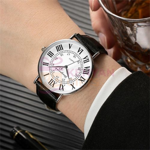 Casual Leather Quartz Men's Wrist Watch kenyangifts.com