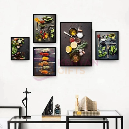 Kitchen Theme Mix Herb & Spices Canvas Canvas Print Wall Art