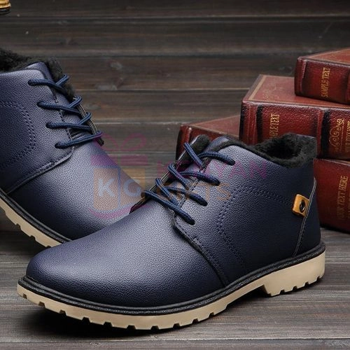 Mens Winter A High Top Ankle Boots Casual Leather Shoes