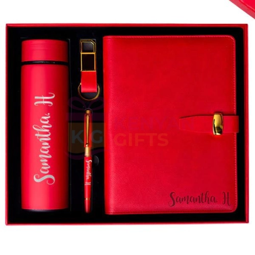 Personalised Red Business Corporate Gift Set