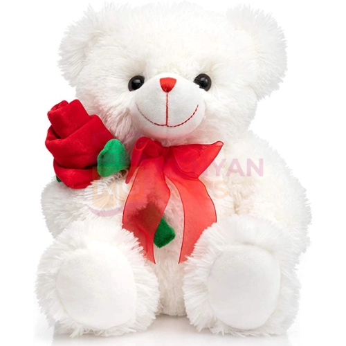 Red Bow Red Rose Teddy Bear kenyangifts.com