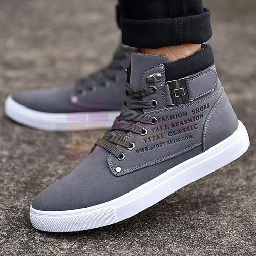 Retro Casual Lace-up Sneakers High Top Shoes