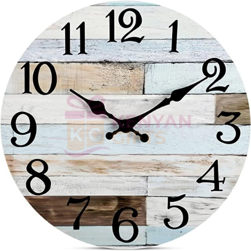 Retro Rustic Style Wooden Wall Clock kenyangifts.com