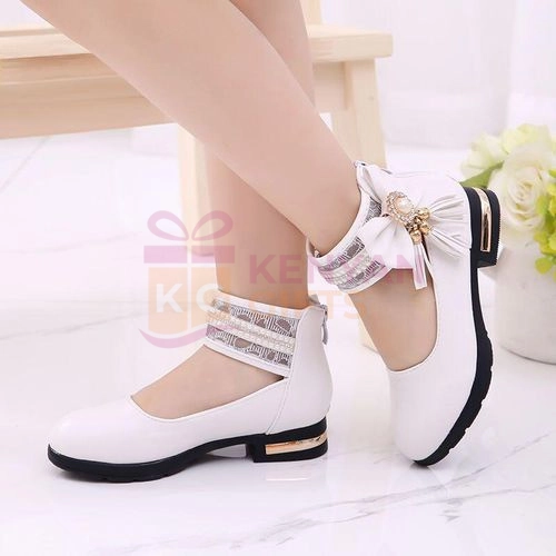 Soft Sole Princess Leather Shoes - White