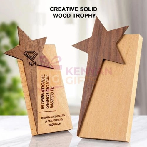 Unique Solid Wood Souvenir Awards Trophy kenyangifts.com