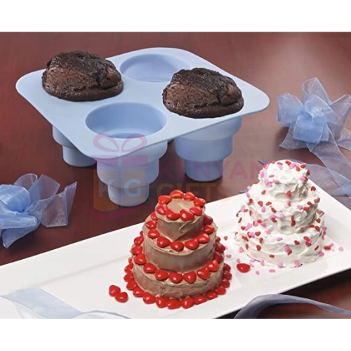 4 Cavity 3 Tiered Silicon Cake Mold