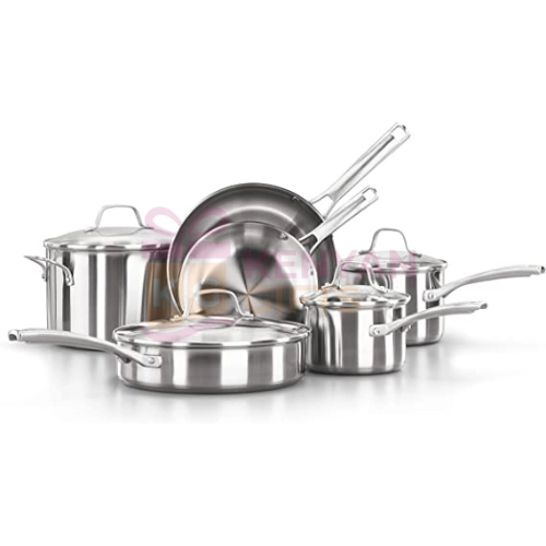 Calphalon 10Pcs Stainless Steel Cookware Set