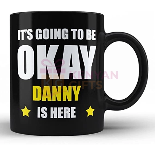 Danny Personalised Name Gift Self Gift Black Coffee Mug