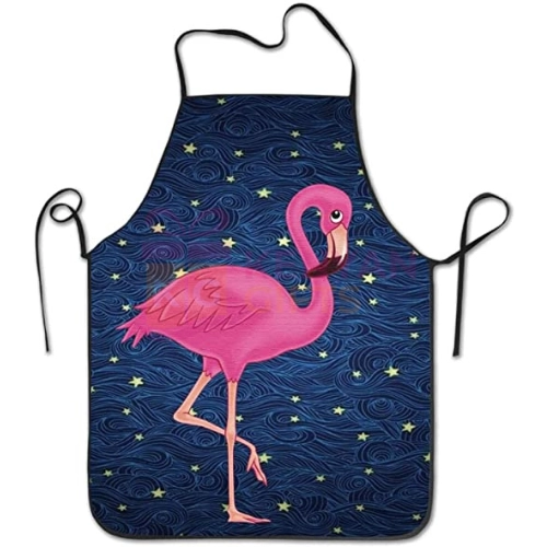 Flamingo Embroidered Kitchen Chef Apron Gift