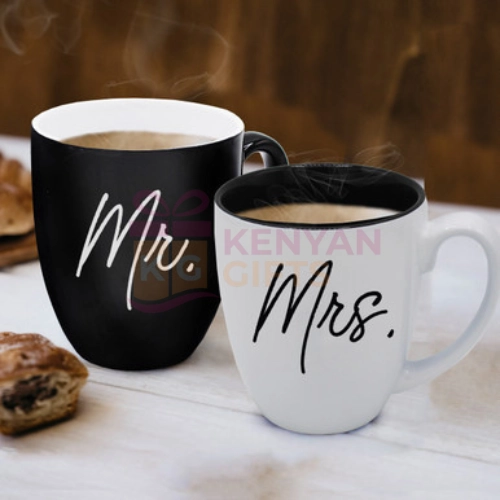 Mr. & Mrs. Coffee Latte Personalised Mugs