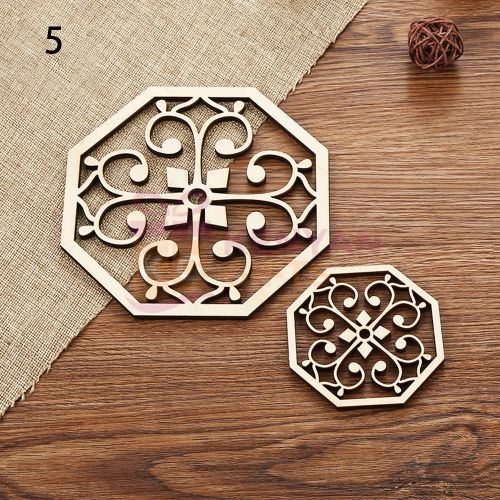 Nordic Creative Hollow Wooden Table Mat