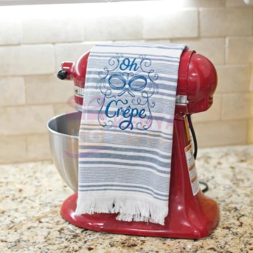 Oh Crepe Embroidered Towel Gift