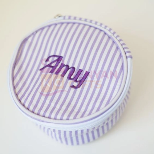 Personalized Embroidered Round Gift Bag