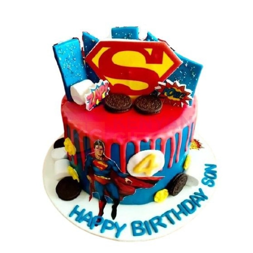 Superman Design Cake