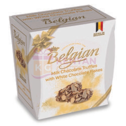 The Belgian Milk Chocolate Truffles With White Chocolate Flakes 145g