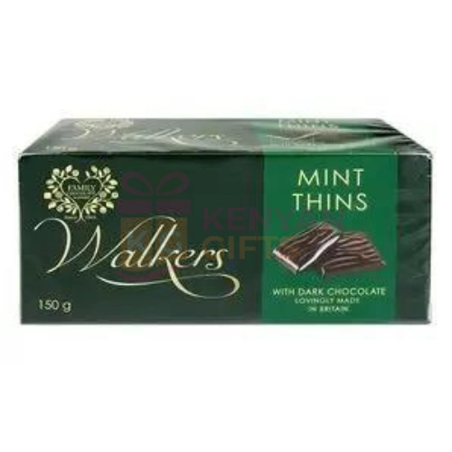 Walkers Mint Thin Dark Chocolate 135g