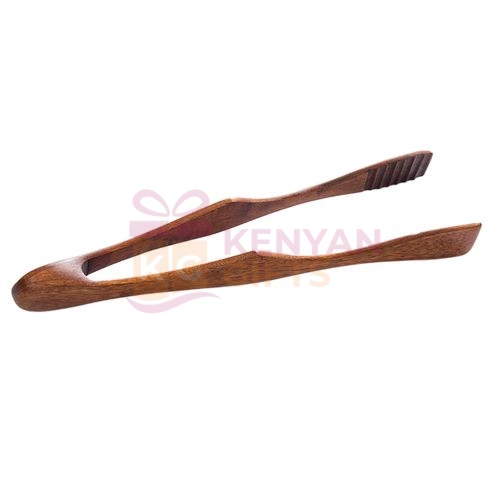 Wooden Baking BBQ Food Serving Toast Tongs