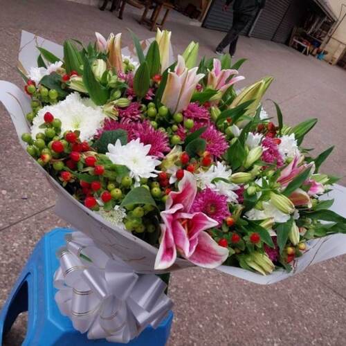 MIXED TROPICAL FLOWERS BOUQUET